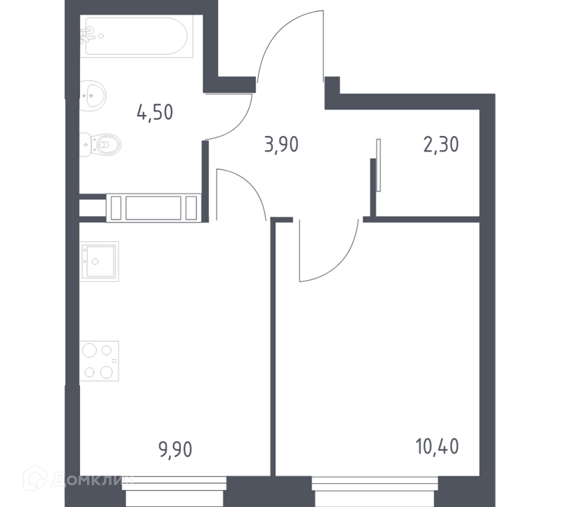 1-комнатная квартира 31 м² Эко Бунино